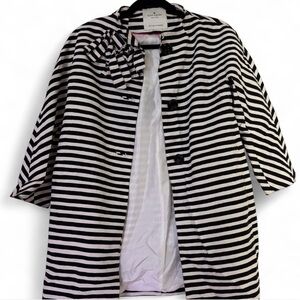 Kate Spade Black and White Striped Jacket